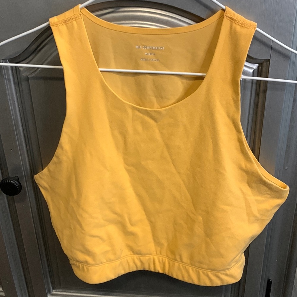 REI Yellow Crop Tank Top
